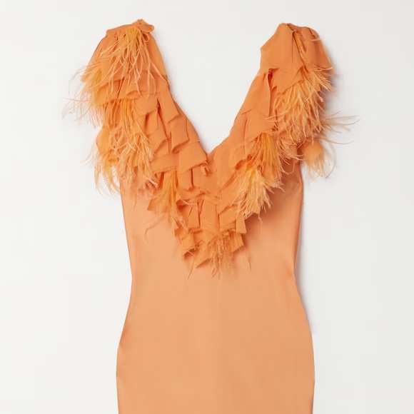 LOVESHACKFANCY OSTRICT AND CHARMEUSE GOWN - Picture 3 of 5